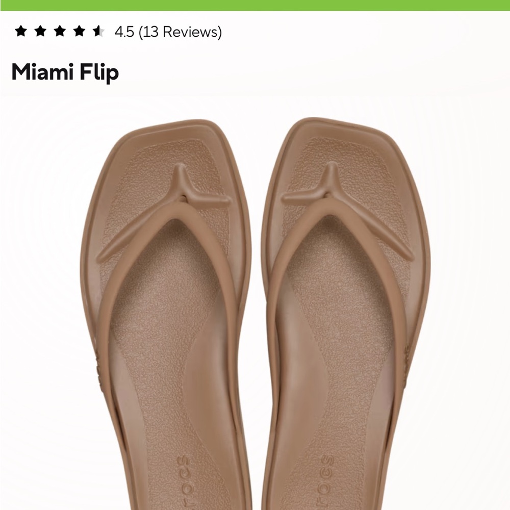 CROCS Miami Flip Sandals - Brown - Picture 4 of 4
